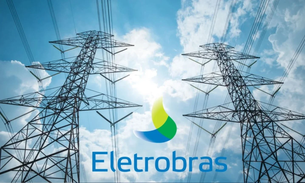 eletrobras logo e torres de energia